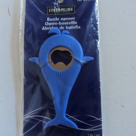 NWT Stylish Blue Dolphin Bottle Opener Streamline Picnic Kitchen Bar Party NEW - Picture 1 of 5